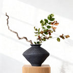Wabi Sabi Rusty Vintage Vase, 11.4" Tall Wabi Sabi Decor Rustic Farmhouse Pottery Vase for Centerpiece, Textured Pottery Flower Vases for Home Decorative, Table, Living Room (Black, Large) - Image 5