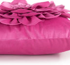 OiseauVoler Decorative 3D Flower Throw Pillow Covers Handmade Pillowcases Cushion Covers for Couch Bed Living Room Home Decor 18x18 Inch Fuchsia - Image 7