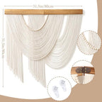 MEIVINES Large Macrame Wall Hanging Boho Tapestry Macrame Wall Art Decor - Image 3