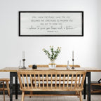 Jeremiah 29:11 Wall Art, For I Know The Plans I Have For You 40"×15" Black by Unknown