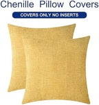 CaliTime Decorative Couch Throw Pillow Covers 26 X 26 Inches Gold - Image 6