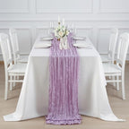 6 Pack Lilac Purple Cheesecloth Table Runner 120 Inch Boho Wedding Decor - Image 4