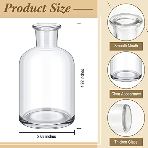 Lallisa 30 Pcs 4.9 Inches Small Glass Bud Vases Bulk Mini, Clear - Image 2