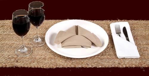 VDS Pack of 1 - Oval Braided Jute Table Runner Rug 13X108 Inch - 100% Natural Burlap Reversible Rustic Hessian Table Cloth Centerpiece for Wedding ,Home, Kitchen, Table Decoration - Image 4