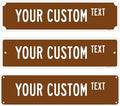 Custom Street Sign, Personalized Novelty Road, Brown Background, Christmas by SigoSigns