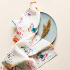 100% Cotton Printed Cloth Napkins Set of 6, 18x18 Inch Reusable Dinner Napkins, Soft Washable Table Napkins with Lace Trim for Dining & Hosting - Wing Splash - Image 7