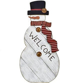 Wood Snowman Welcome Sign Free Standing Merry Christmas Decor Porch Signs by WonderfulDecorationforGardenPatioHome