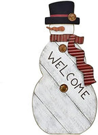 Wood Snowman Welcome Sign Free Standing Merry Christmas Decor Porch Signs by WonderfulDecorationforGardenPatioHome