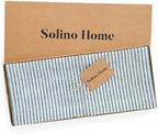 Solino Home 100% Linen Table Runner, 14 x 120 in, Rainforest, Narrow Stripe - Image 6