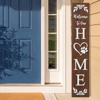 Welcome Sign Porch Decor Front Door Outdoor Wooden Board, Rustic Farmhouse - Image 5