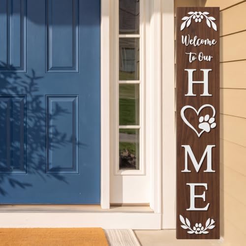 Welcome Sign Porch Decor Front Door Outdoor Wooden Board, Rustic Farmhouse - Image 5