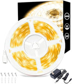 4000k 50 Feet Led Strip Lights for Bedroom Dimmable 10 FT 180 LEDs Rope Light Flexible Super Bright White Tape Lights for Ceiling Room Home Decor Luces LEDs for DIY Living Room Kitchen Vanity by Aalnfe