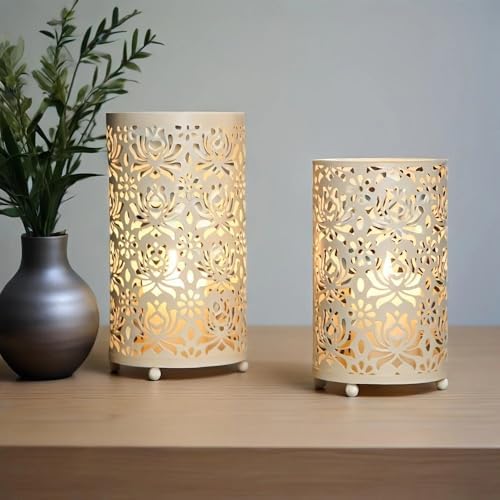 3PCS Candlestick Candle Barrels Moroccan Style Retro Lanterns Projection Lights Hollowed-Out Decorations Home Ramadan Hanging Outdoor Indoor Courtyard Porch Festival Weddings - Image 4