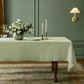 Linen World Linen Tablecloth,100% French Linen Sage Tablecloth 132" x 90" Inch,Washable Rectangular Tablecloth for Dining,Outdoor,Weddings and Restaurants,Decorative Thanksgiving Christmas by LLinenWorld