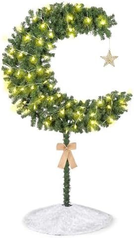 6 FT Ramadan Tree 100 LED Lighted Eid Tree Crescent Moon Tree for Home Indoor Decorations by Unknown