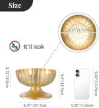 NUPTIO Gold Compote Vase for Centerpiece 8.5" Wide Opening, 10 Pcs - Image 4