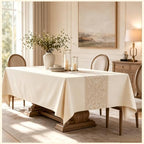Rectangle Linen Tablecloth Luxury Totem Spillproof Cloth 55x134 Inch by UWWGKK