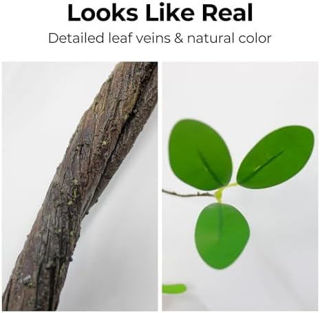 1 Piece Bendable customshapes Artificial Plant Trunks Branches 70-inch ficus Leaf Vines Evergreen Hanging Garlands for Home Wedding Garden Balcony Railing Outdoor Tent Decor - Image 6