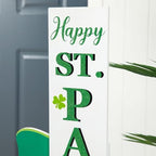 glitzhome 36"H St. Patrick's Wooden Standing Porch Sign, Leprechaun HAPPY ST.PATRICK'S DAY Porch Decor Front Door,Front Porch,Indoor Outdoor Porch Party Decor - Image 4