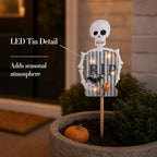 Mud Pie Led Tin Skeleton Yard Stake, Garden Accessories, Seasonal Home Decor, Holiday Giftable Decor - Image 3
