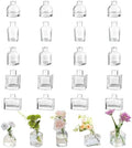 Glasseam Mini Bud Vases for Centerpieces: Clear Small Flower Vase Set of 20 Cute Tiny Glass Vases for Flowers Modern Decorative Wedding Table Centerpiece for Dining Room Decoration by Glasseam