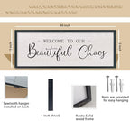 comurdyo Welcome To Our Beautiful Chaos Sign, 40"X15", Black - Image 2