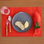 Solino Home Cotton Linen Napkins Poppy Red Hemstitch, 20 x 20 in, Set of 4 - Image 3