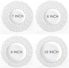 IcosaMro Round Woven Placemats Set of 12 for Dining Table, 15 Inches Paper Boho Decorative Circle Place Mats for Wedding Christmas Thanksgiving Day Holiday Dinner (White) - Image 7