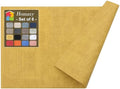 Homaxy PU Faux Leather Placemats for Dining Table, Set of 6, Yellow by Homaxy