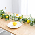 IUIBMI 6 Feet Artificial Lemon Garlands Spring Fruit Garland with Lemons Artificial Lemons Vines Garland for Front Door Home Kitchen Party Wedding Decor, Yellow, 1.85m/6ft - Image 6