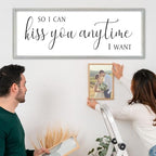SRSZHIYUE So I Can Kiss You Anytime I Want Sign, 40"×15", White - Image 4