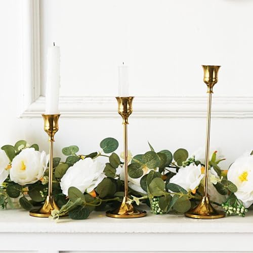 6PCS Brass Candlestick Holders Gold Candle Holders Taper Candle Holders - Image 7