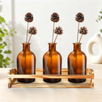 Glass Bud Vases Set of 16, Small Amber Flower Vases, Small Bud Vase in Bulk for Centerpiece, Vintage Decorative Bottle Vase for Wedding, Anniversary, Table Decor, Home Decoration - Image 7