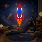 Rocket Neon Sign for Kids Bedroom, Space Decor for Boys Gaming Room - Image 3