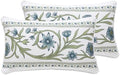 ISAENNE Designer Linen Throw Pillow Cover,Set of 2,20"x12"-Mosella D by Isaennehomedecoration
