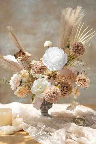 Ling's moment Artificial Wedding Fall Flowers Deluxe Combo, Boho & Nude - Image 2