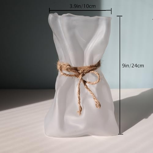 Kaitnax Glass Vases Irregular Shaped Flower Vase Art Decorative Flower Vase for Wedding, Dinning, Bookshelf, Home Decoration or Gift - Image 6
