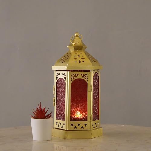 Candlestick Candle Barrels Moroccan Style Retro Lanterns Projection Lights Hollowed-Out Decorations Home Ramadan Hanging Outdoor Indoor Courtyard Porch Festival Weddings - Image 3