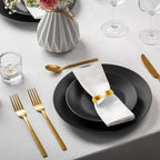 50 Pcs Gold Napkin Rings, Matte Gold Semicircle Thanksgiving Napkin Rings, Modern Serviette Napkins Ring for Table Settings, Kitchen Dinner Party Wedding Decorations - Image 7