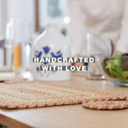 Homespice Harvest Braided Placemats for Country Decor, Oval 13x19 Set of 6 - Image 3