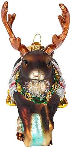 Old World Christmas Ornaments Reindeer Glass Blown Ornaments for Christmas Tree - Image 5