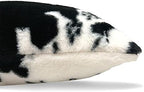 TOMWISH Pack of 2 Soft Cozy Fleece Flurry Throw Pillow Covers Cases for Couch Bed Sofa Farmhouse Cowhide Accent Animal Skin Black White Pattern Printed Both Sides 22x22Inch - Image 5