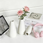 Modern White Ceramic Vase Set of 16 for Living Room Bedroom 5.1'' Minimalist Fresh Flower Vases for Home Decor Office Fireplace Centerpieces Nordic Style Gift for Fake Plant 16 Pack - Image 3