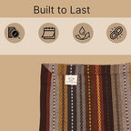 LFH Home Cotton Rich Cloth Salsa Napkin Set of 24 Washable Soft Durable Striped Table Napkins for Dining Wedding, Daily Use Reusable Eco-Friendly Napkins for Elegant Table Settings(18x18)- Brown - Image 7
