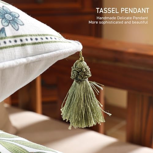ISAENNE Designer Linen Throw Pillow Cover,Set of 2,18"x18"-Mosella B - Image 4