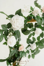 Ling's moment 5 FT White Artificial Flower Garland - Image 4