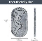Koville Natural Marble Tray, 12"x6" Decorative Tray for Countertop, Catchall for Perfume, Candles, Jewelry Dish Elephant Grey - Image 2