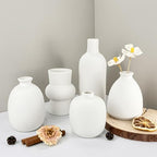 White Vases Set of 10, Small Ceramic Flower Vases Bulk Bud Vases for Wedding Table Centerpieces Decor Pampas Grass Modern Boho Home Party Decor DIY Gift - Image 6