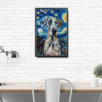 Metal Sign Tin Sign Vintage Wall Art Great Dane Starry Night Dane Majestic Dane in A Night Sky for Home Den and Seasonal Displays Corrosion Resistant Aluminum 6×8 Inches with Metal Frame - Image 3