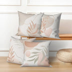 Abstract Boho Throw Pillow Covers 26"x26" Set of 4, Morden Minimalist Geometric Leaves Cushion Cover for Sofa Chair Couch Bed Office Garden Patio Farmhouse Indoor Outdoor Decorative - Image 3
